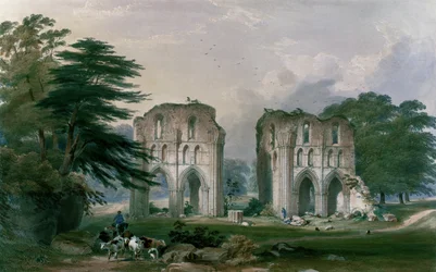 Roche Abbey, view from the West